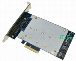 Marvell 9235 SATA 3.0 + 2 NGFF (m.2) Port PCI express 4x Card Support Port Multiplier