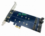 Dual 7pin SATA3.0 to Dual NGFF SSD Adapter Card