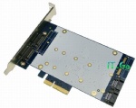 Marvell chipset Dual SATA III + Dual NGFF (m.2) Port PCI-E X4 Card