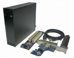 PCIe 1X 16X To 2 PCI Slots Adapter With Enclosure