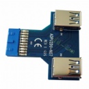 19pin 20 pin USB3.0 Pin Header To Dual USB3.0 Converter