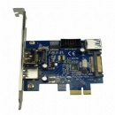 USB3.0+Power eSATA+9pin USB PCIe card